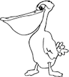 drawing pelikan